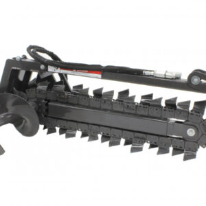 Trencher attachment rental for skid steers and loaders