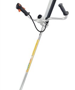 Brush cutter with harness and steel blade