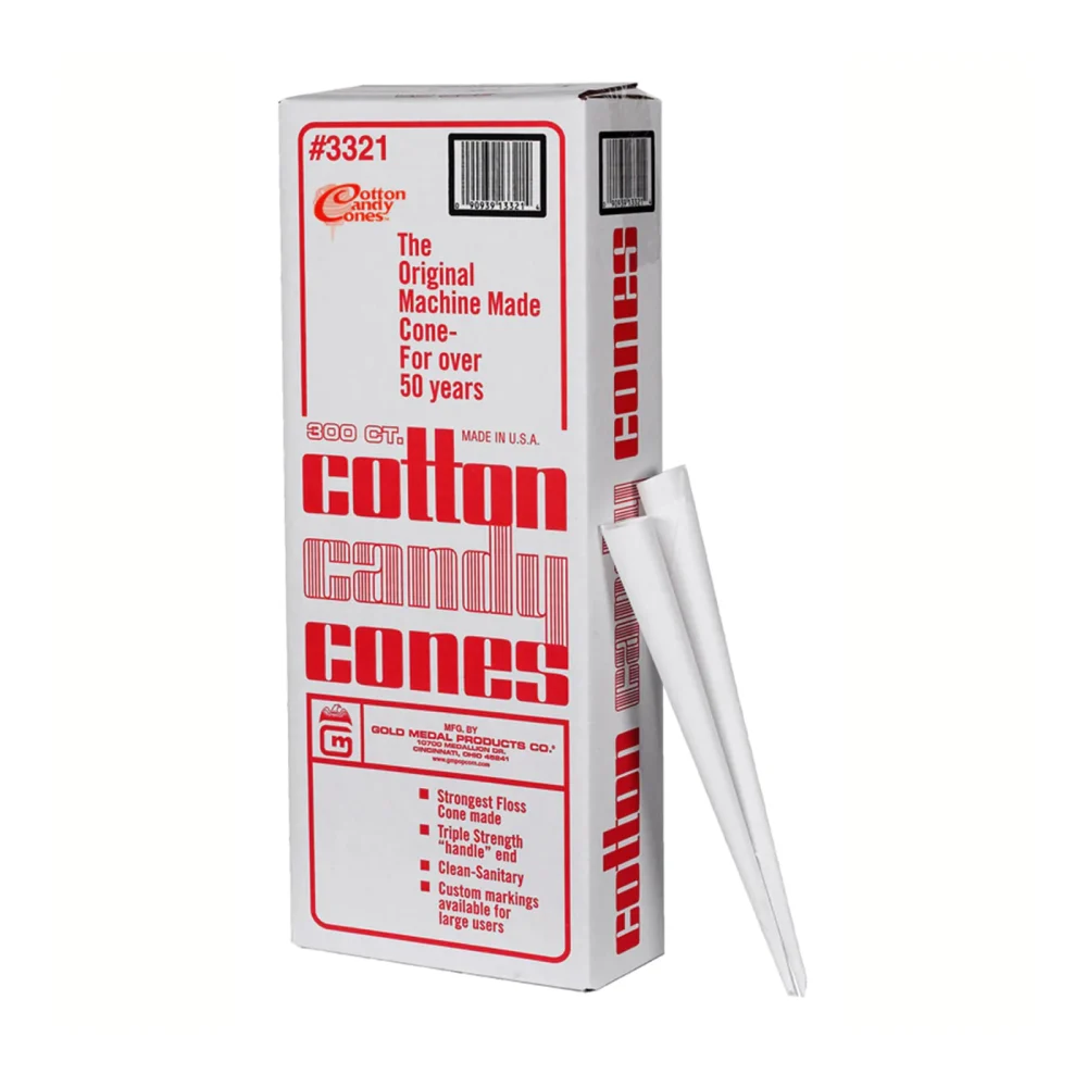 cotton-candy-cones cotton candy cones – 12-inch heavy-weight Southern Kraft paper with triple-wrapped handle