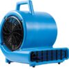 Carpet blower air mover for floor and carpet drying